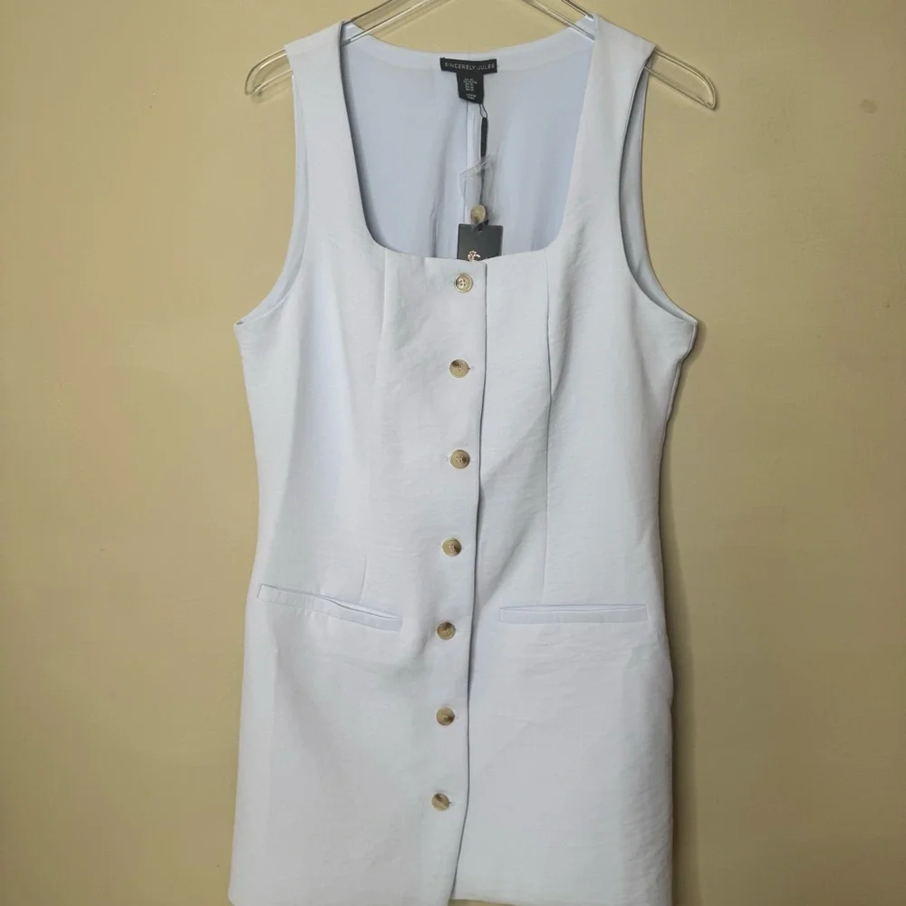 Sincerely Jules light blue Sleeveless Button-Down Dress XL - Picture 2 of 8